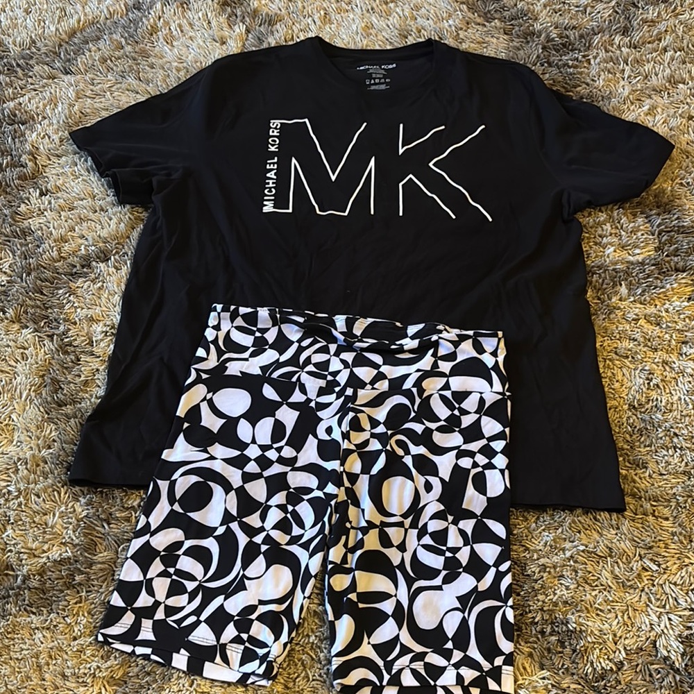 Michael Kors Black and White Athletic Apparel